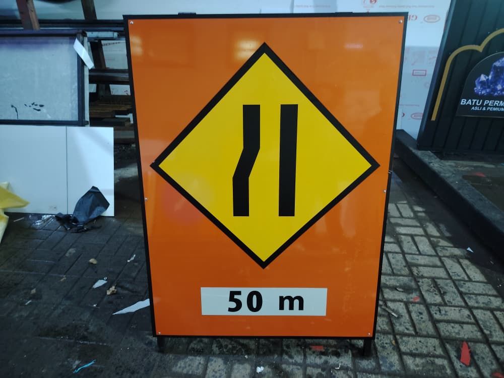 Construction Safety Visibility Solutions | Roadside Reflective A-Board Stand Signage Supply in Penang