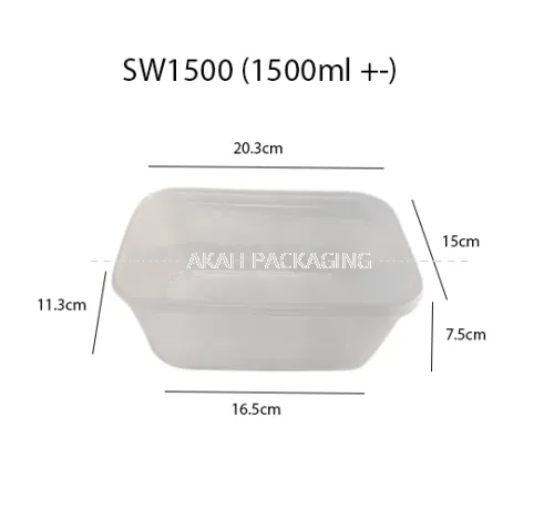 (1500ml+-) PP Rectangular Container/PP Microwavable Injection Container