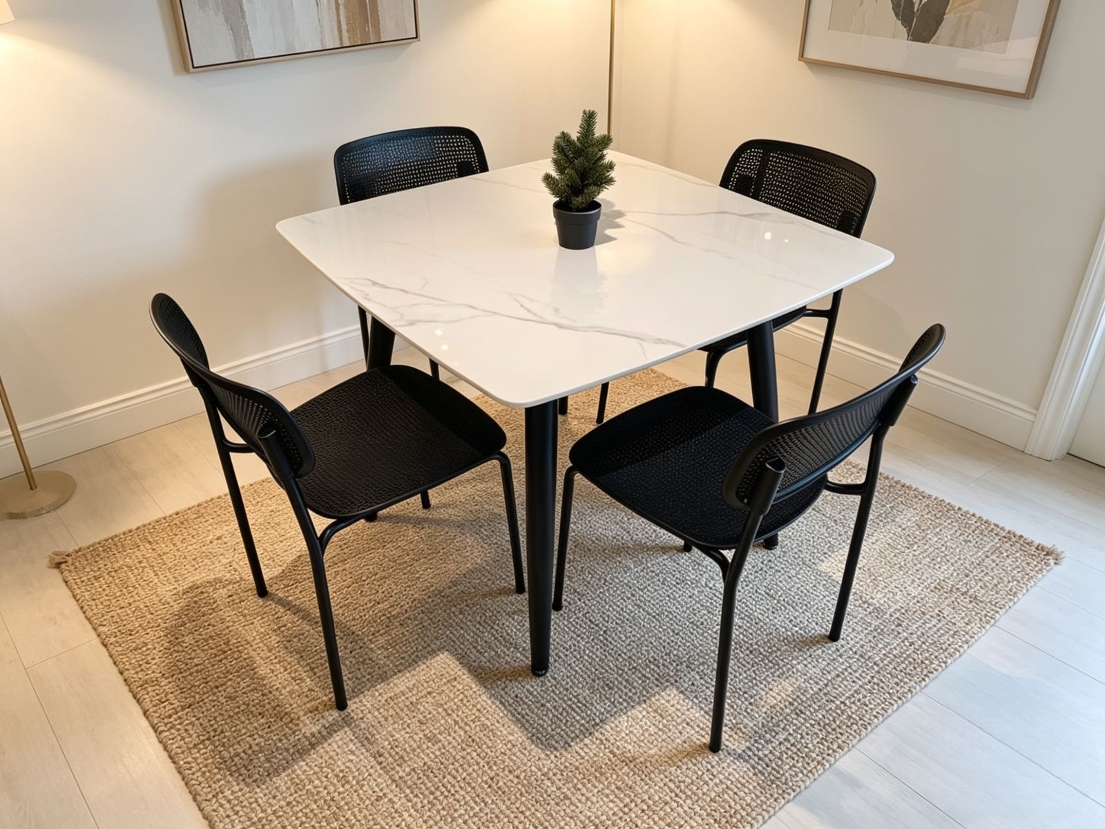 1T 4C Sintered Stone Dining Set