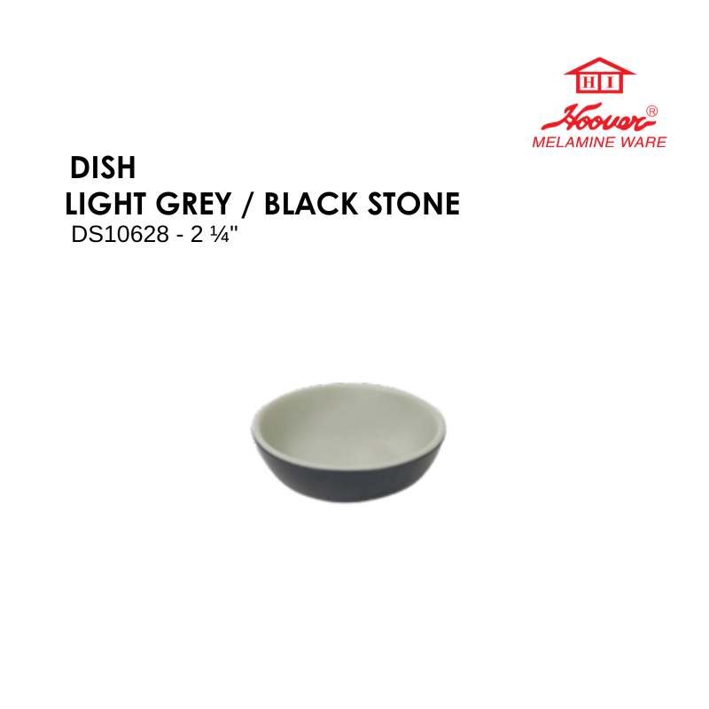 HOOVER MELAMINE WARE DISH LIGHT GREY / BLACK STONE DS10628