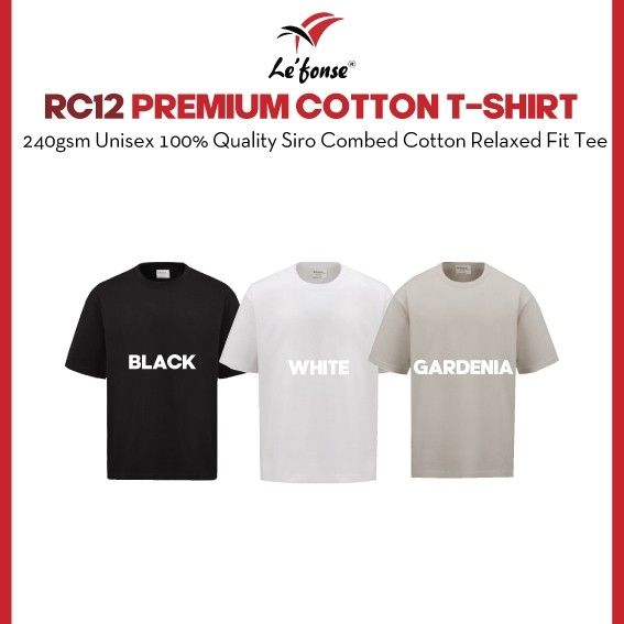 LEFONSE Unisex Best Quality Siro Cotton T-Shirt Unisex Plain RC12