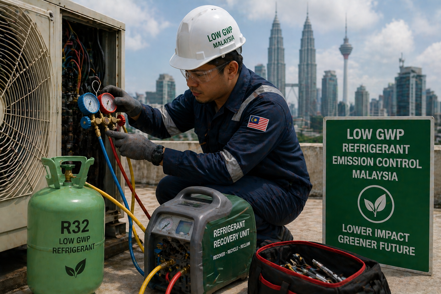 low GWP refrigerant emission control Malaysia