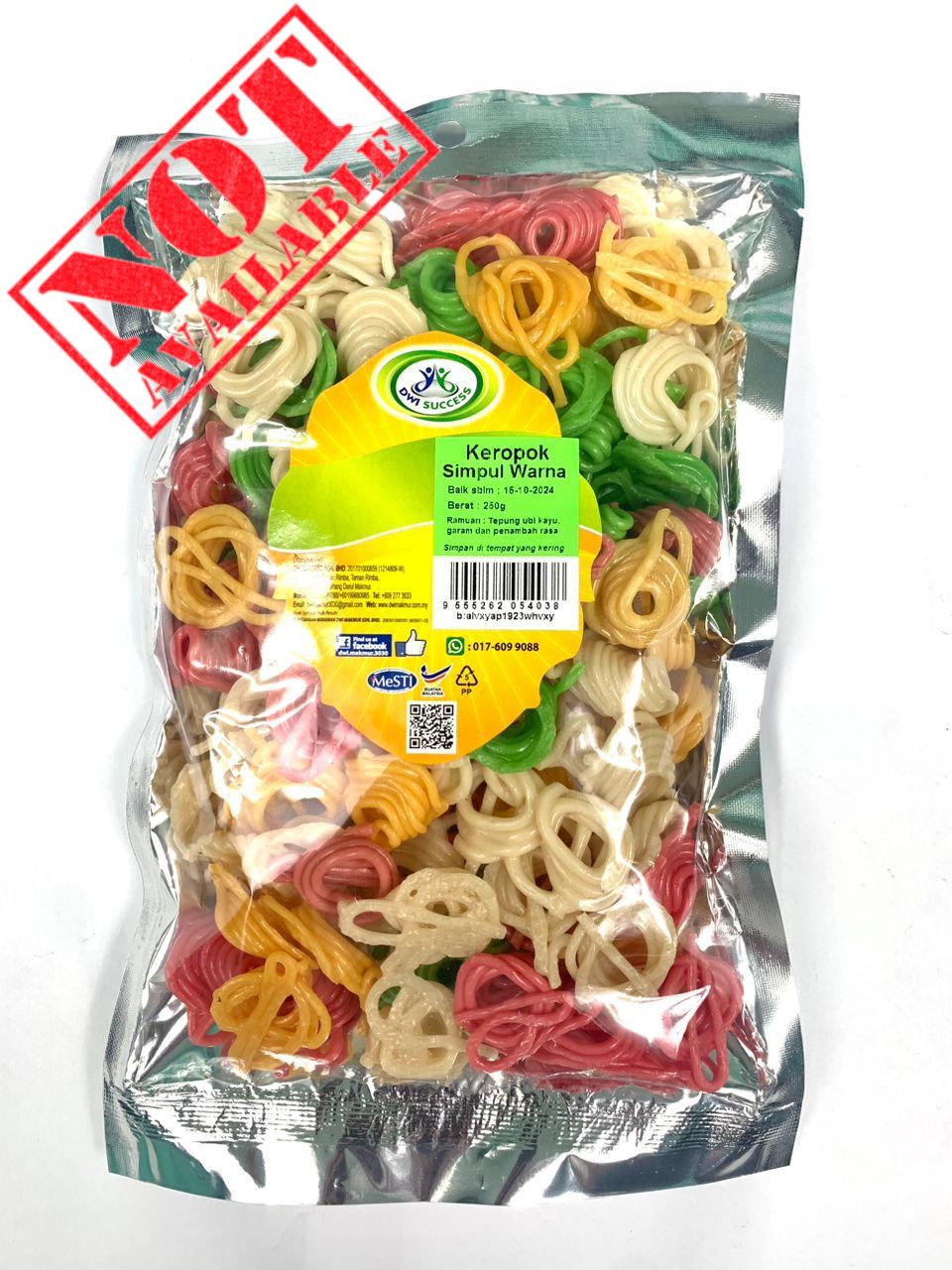 KEROPOK SIMPUL WARNA 250G (UNIT)