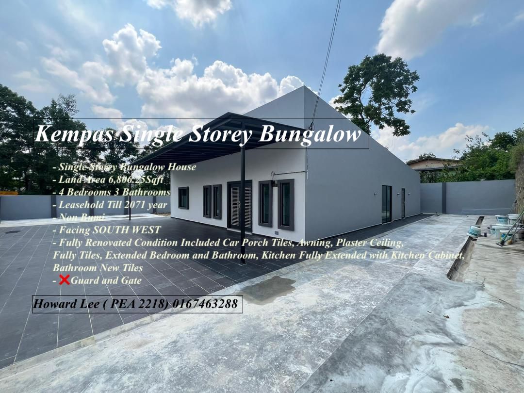 Single Storey Bungalow House, Kempas Baru, Taman Kempas, Johor Bahru