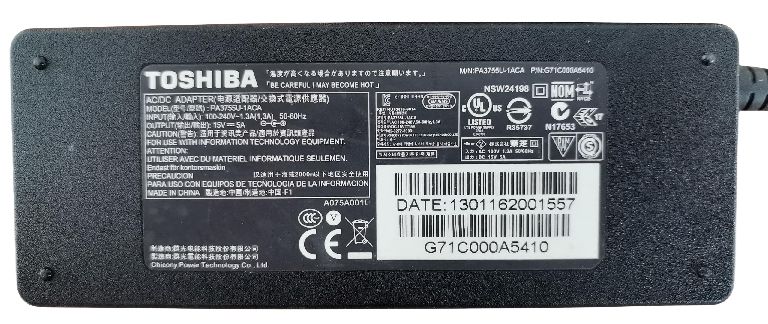 TOSHIBA AC/DC Adapter Battery Charger 15V PA3755U-1ACA