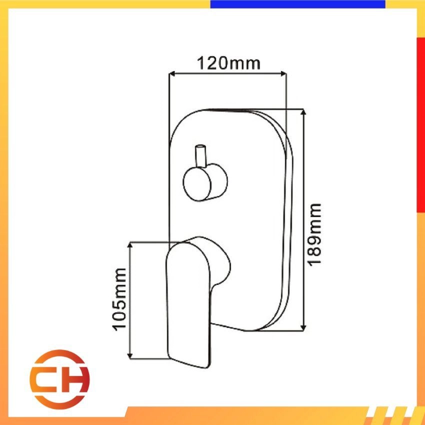 SORENTO BATHROOM SHOWER MIXER TAP SRTWT6812 Concealed Bath & Shower Mixer Tap with Diverter 