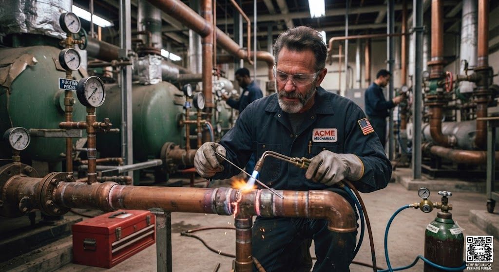 industrial refrigeration oxy acetylene brazing method