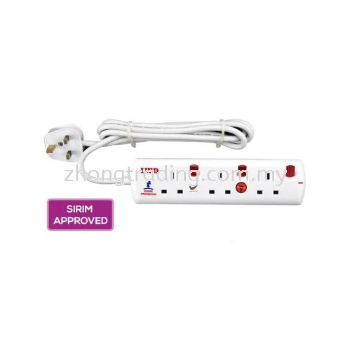 LWD 3Gang 2MTR Extension W/SIRIM & Surge protector