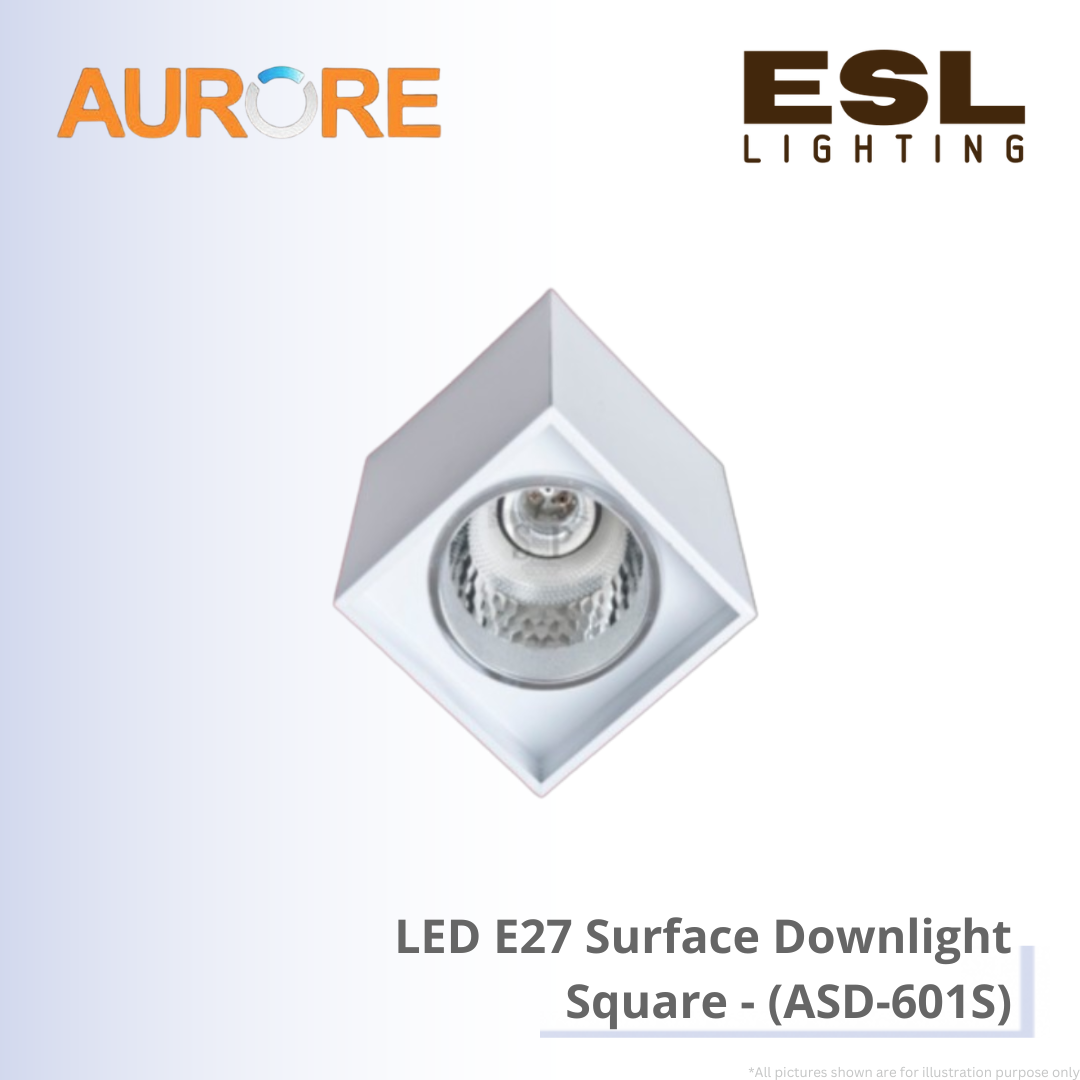 AURORE LED E27 Surface Downlight Square - ASD-601S