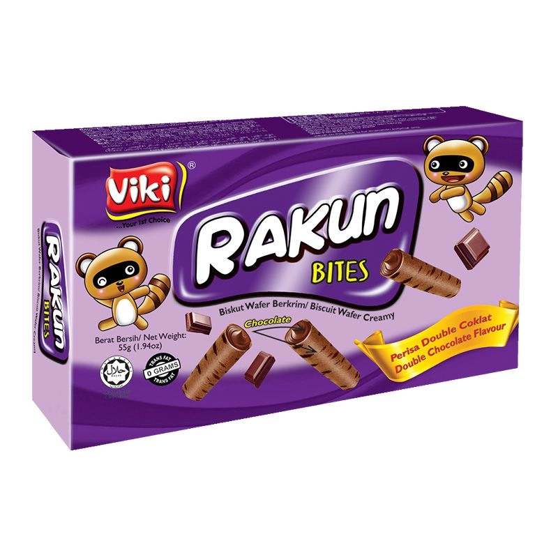 Rakun Bites 80g - Double Chocolate Flavour