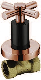 IT-1271-3/4-RBL Concealed 3/4" Stop Cock Valve – Rose Gold Black Premium Water Control Valve