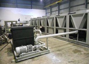 Turnkey water-cooled chiller installation