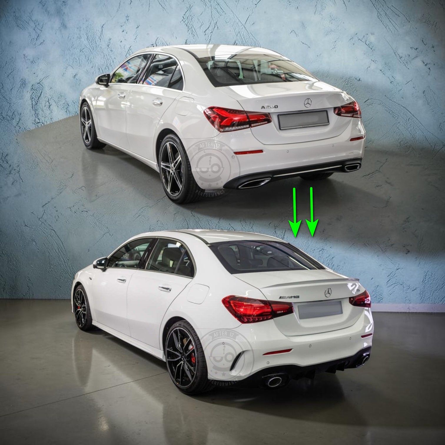 A35 Sedan Rear Diffuser Bodykit for Mercedes Benz A Class V177  Seda
