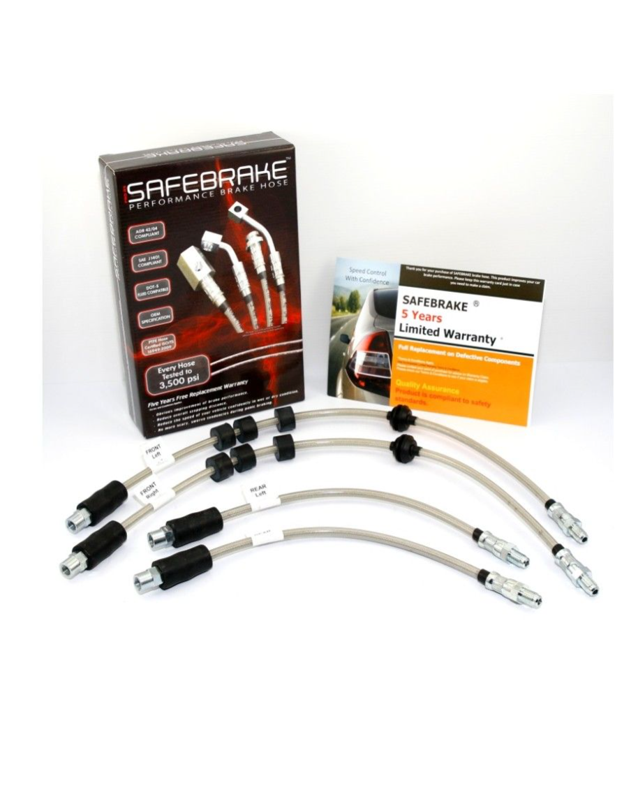 PRO RS STEEL BRAIDED BRAKE HOSE for BMW E60-E61 523i/530i/540i/545i/550i 2003-2010 - 4pcs ( Years Warranty)