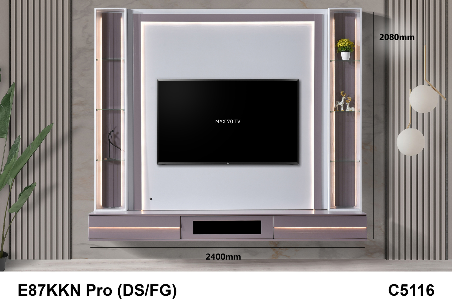 WALL TV CABINET - E87KKN PRO (DS/FG) C5116