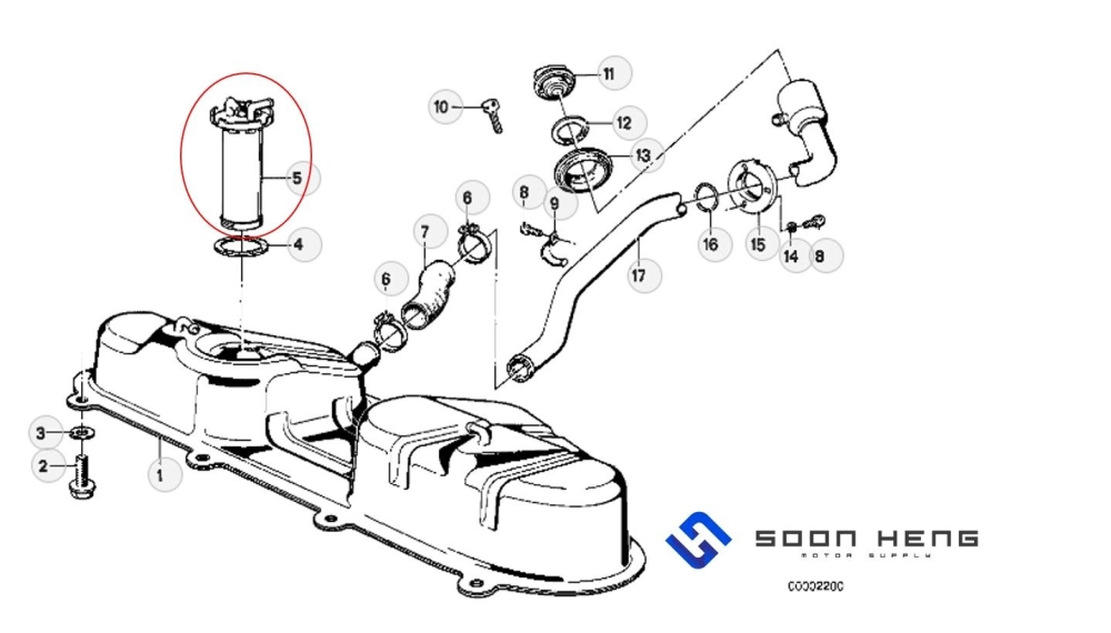 BMW E21 with engine M10 and M20 - Fuel Sender Unit/ Fuel Float (VDO)