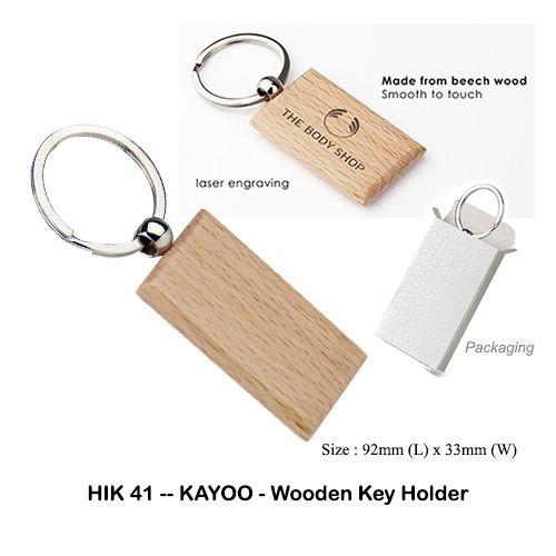 HIK41 -- KAYOO - Wooden Keychain