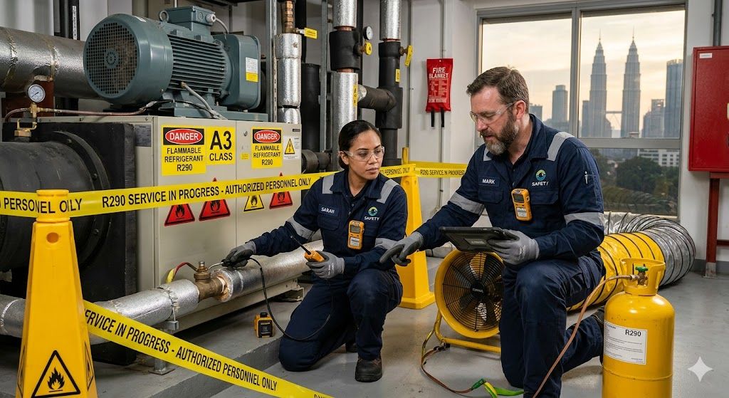 R290 industrial safety during maintenance