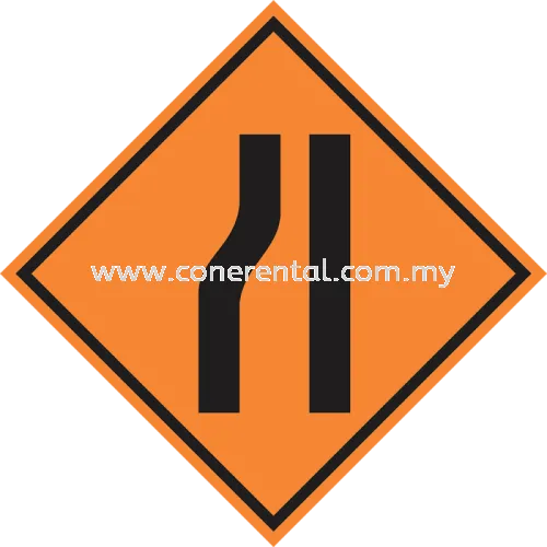 JKR Temporary Advance Warning Road Narrow Left/Right (Adjustable) For Rental