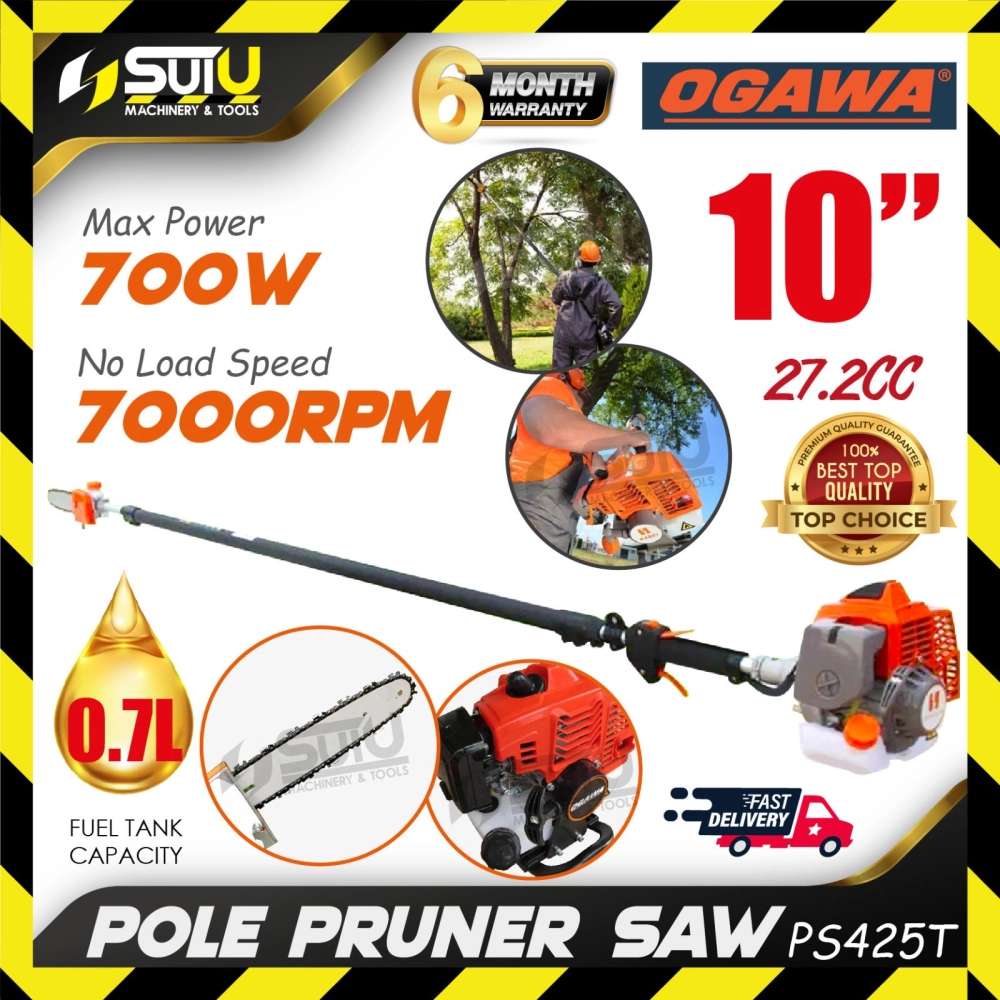 OGAWA PS425T / PS425W 27.2CC Gasoline Pole Pruner Saw / Pole Saw / Tree Wood Cutter / Gergaji Tiang 700W