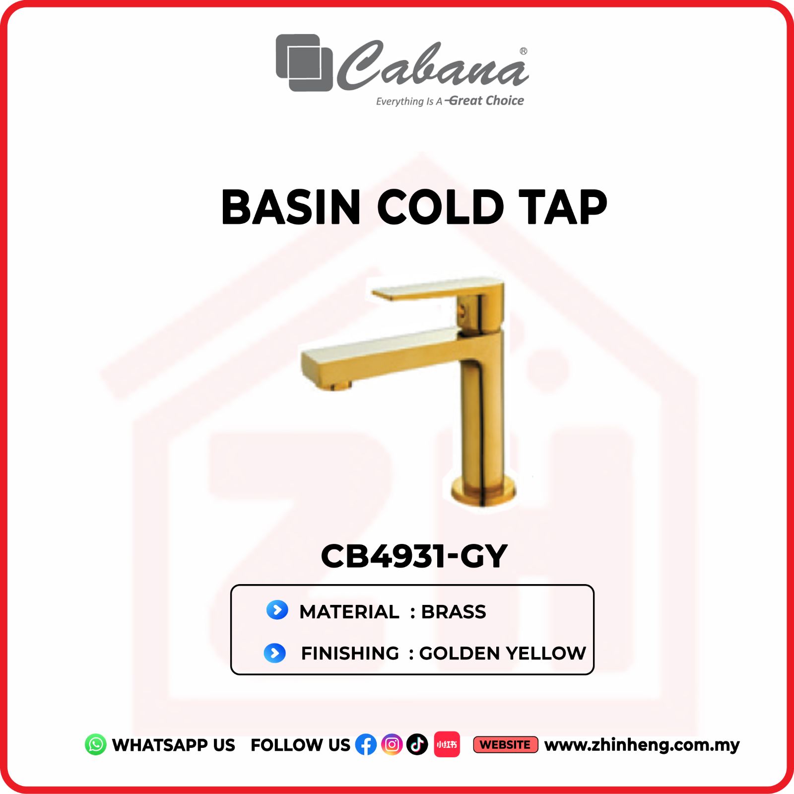 CABANA BASIN COLD TAP CB4931-GY