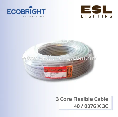 ECOBRIGHT 3 Core Flexible Cable - 40 / 0076 X 3C