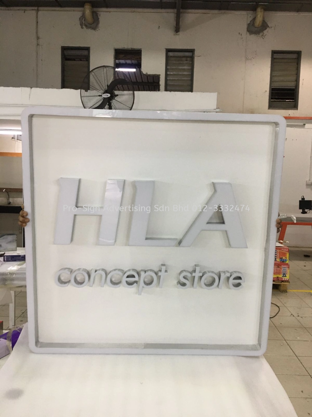 3D RIMLESS BOX UP LED FRONT LIT COUNTER SIGNAGE (HLA CONCEPT STORE, KLCC, 2020)