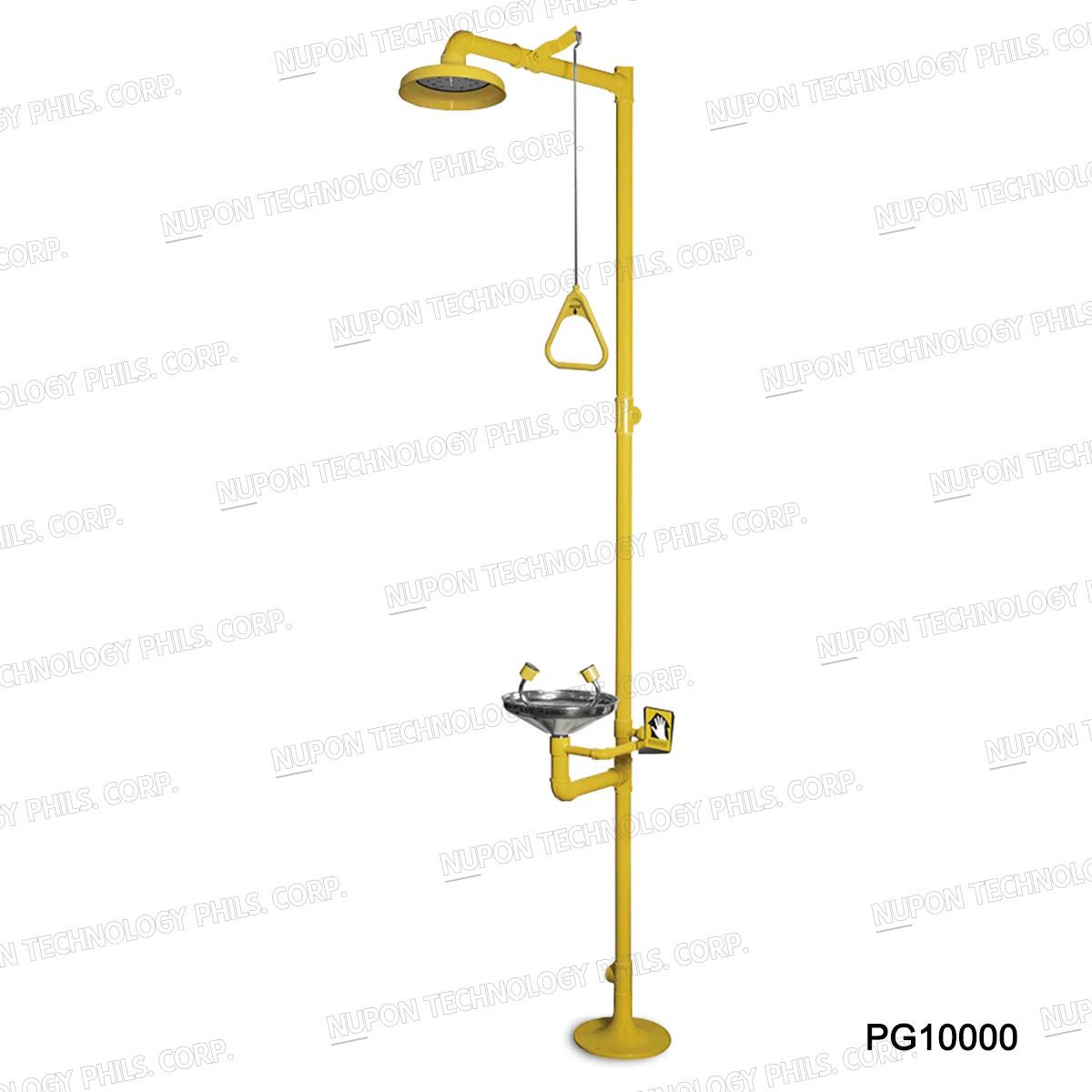 Combination Unit of ABS Drench Shower And Stainless Steel Eyewash Bowl Without Foot Pedal:PG10000