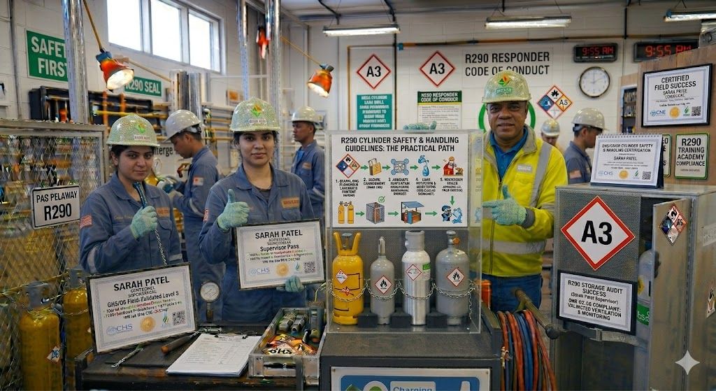 R290 cylinder safety and handling guidelines