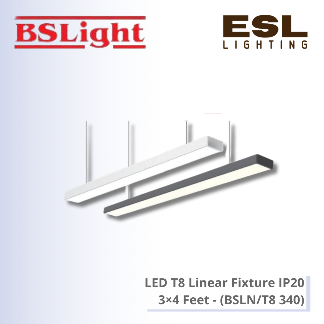 BSLight LED T8 Linear Fixture IP20 3×4 Feet - BSLN/T8 340