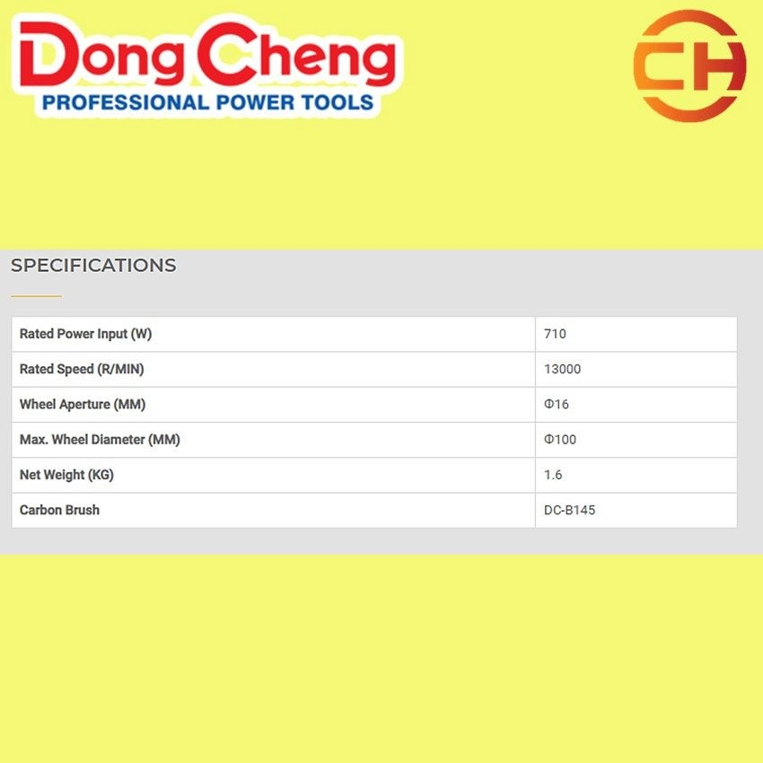 DongCheng 4'' Angle Grinder 710W DSM03-100A with free cutting dics