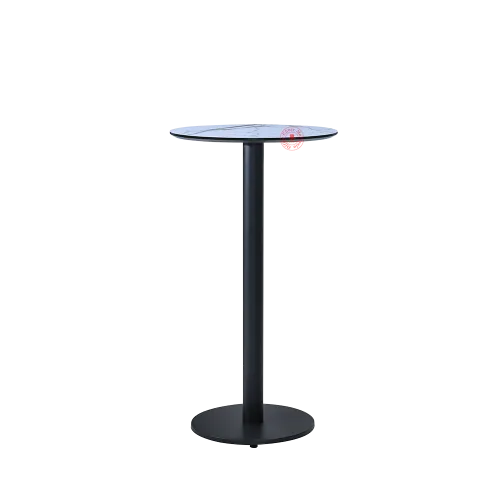 White Round Bar Table MDF Board | Cafe Table | High Table | Cocktail Table | Meja Tinggi | Meja Bar | Jadual Bar | Meja Kafe | Meja Koktel