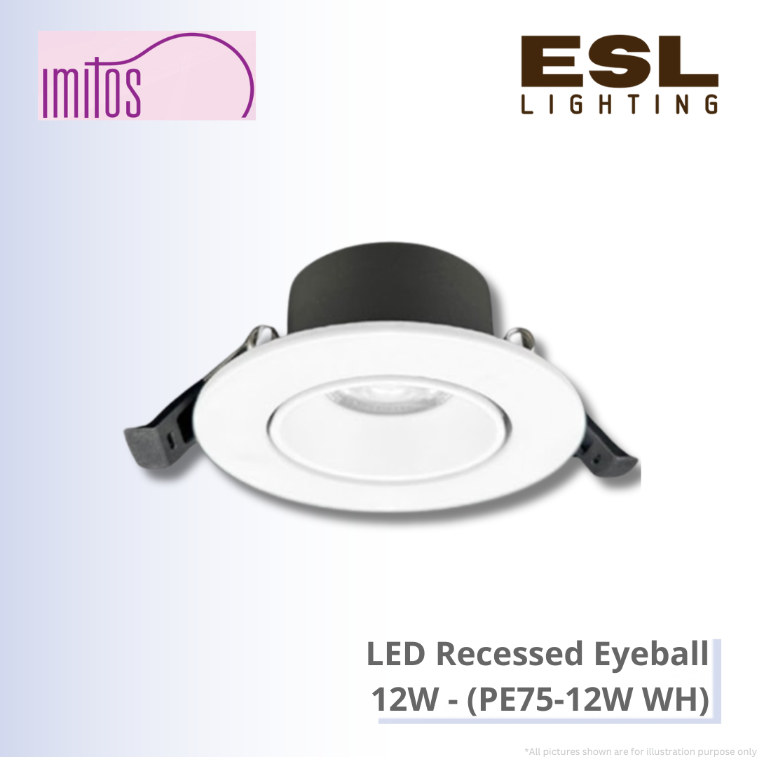 IMITOS LED Recessed Eyeball 12W - PE75-12W WH