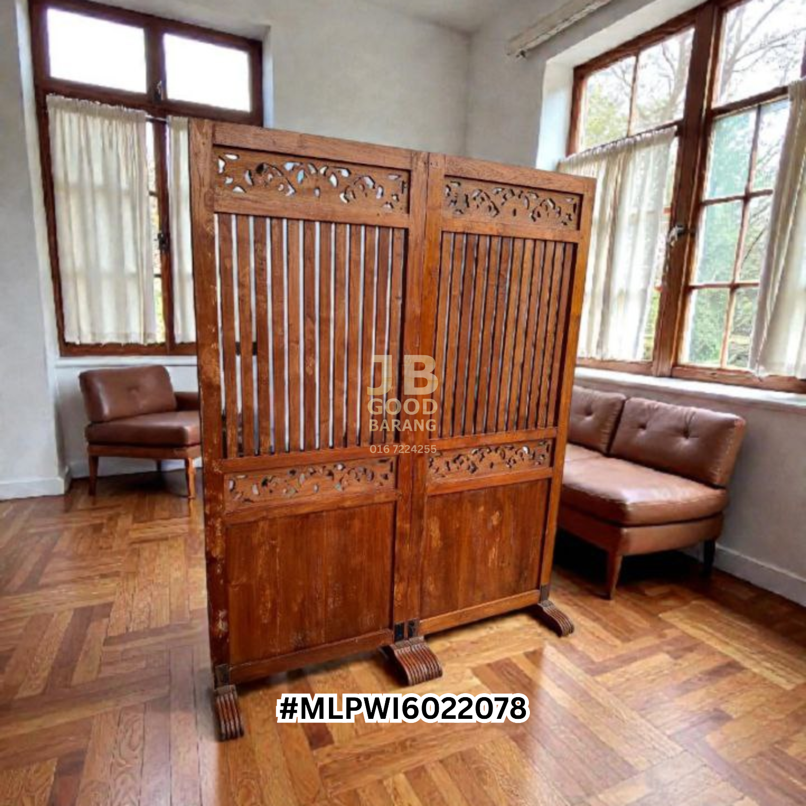 [SOLD] Heavy Premium Solid Teak Wood Divider (Pair) | Defined Yet Flowing 路 Eastern Spatial Poetry