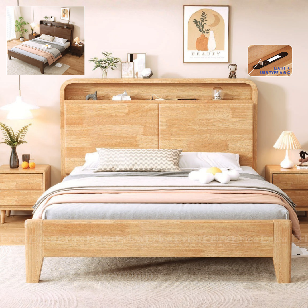 BD835 - MUJI SOLID WOOD BED