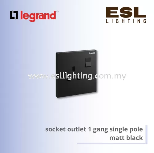 Legrand  Galion™ socket outlet 1 gang single pole  matt black