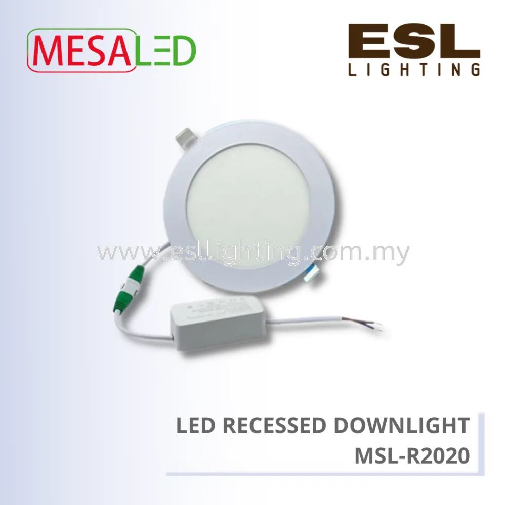 MESALED LED RECESSED DOWNLIGHT 20W ISOLATED DRIVER - MSL-R2020