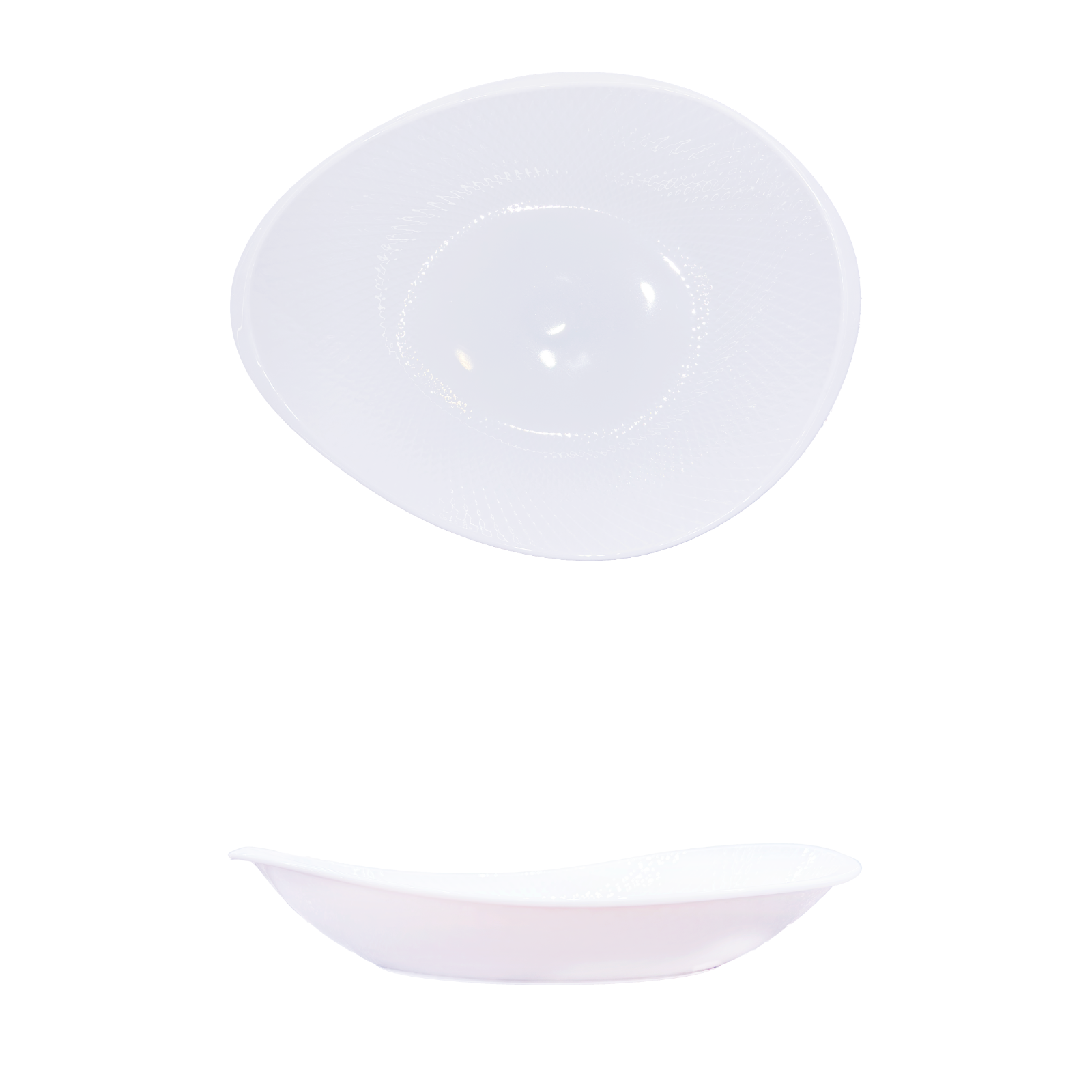 YGB-14'' -triangle-soup-plate-月光白-14-盛世三角汤盘