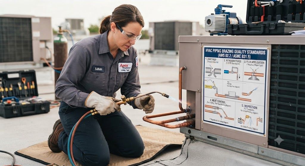 HVAC piping brazing quality standards