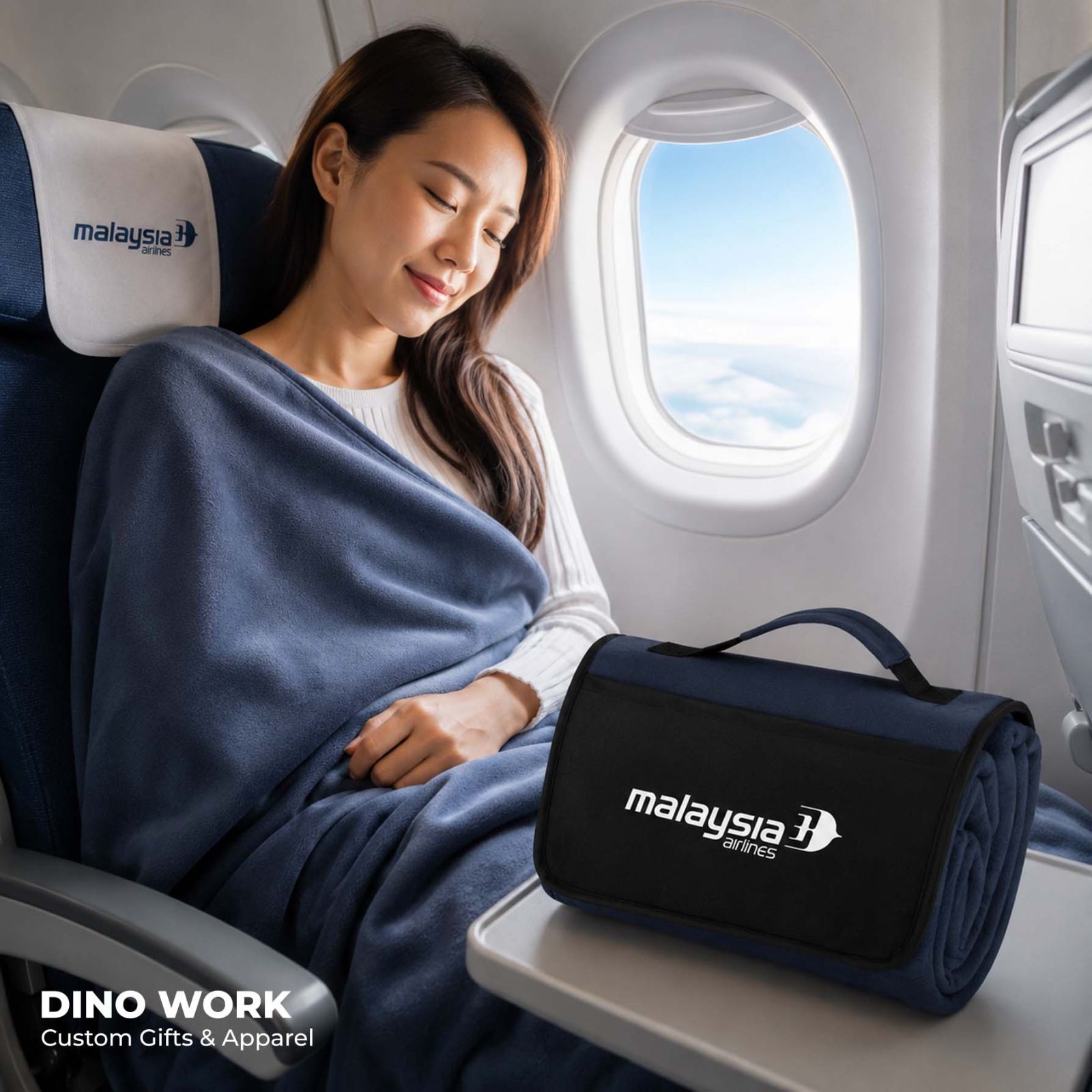 Foldable Travel Fleece Blanket 0475