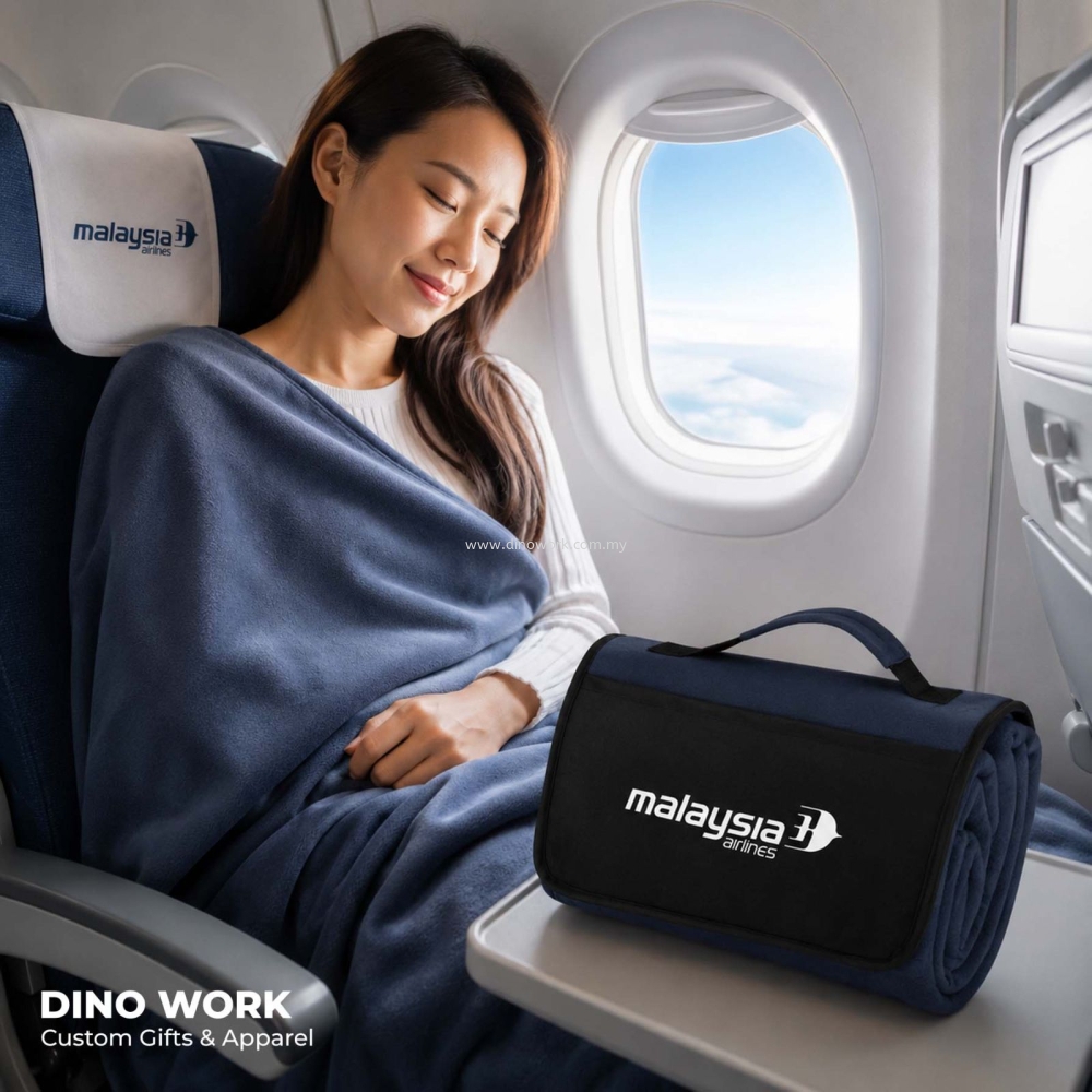 Foldable Travel Fleece Blanket 0475
