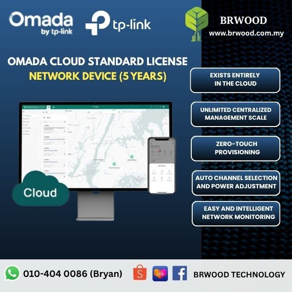 OMADA TP-LINK OCC-LIC-1DEV(5Y): OMADA Cloud Standard License Network Device (5 Years)