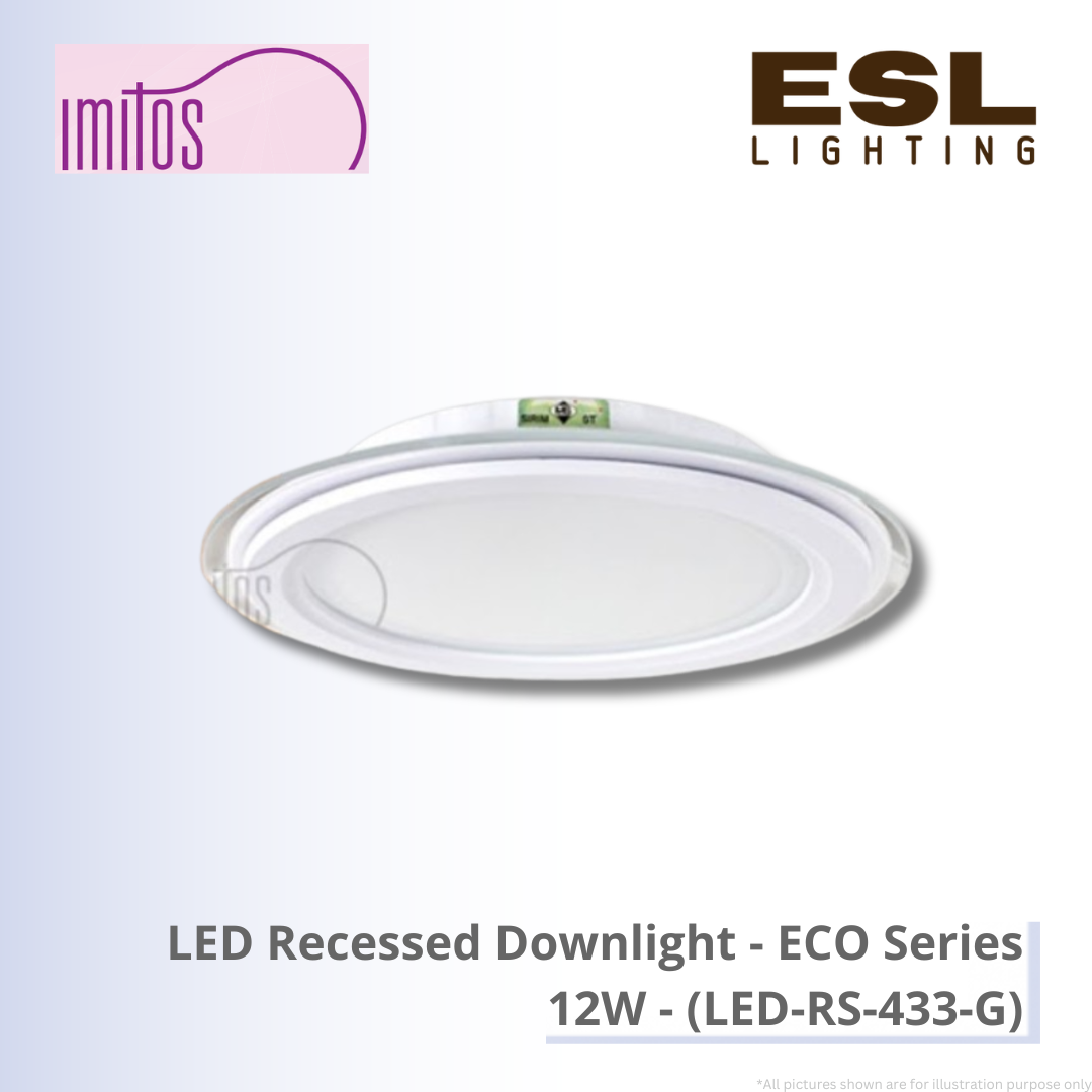IMITOS LED Recessed Downlight (ECO Series) 12W - LED-RS-433-G [SIRIM]