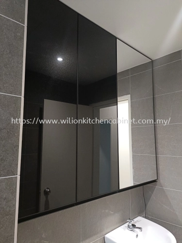 3G Glass Black Frame Toilet Cabient  @ Cheras, Kuala Lumpur (KL)