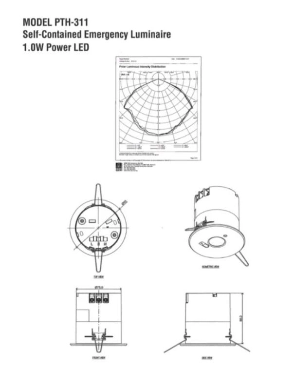 PNE PTH311/ PTH 311/ PTH-311 LED Emergency Light EMERGENCY / KELUAR ...