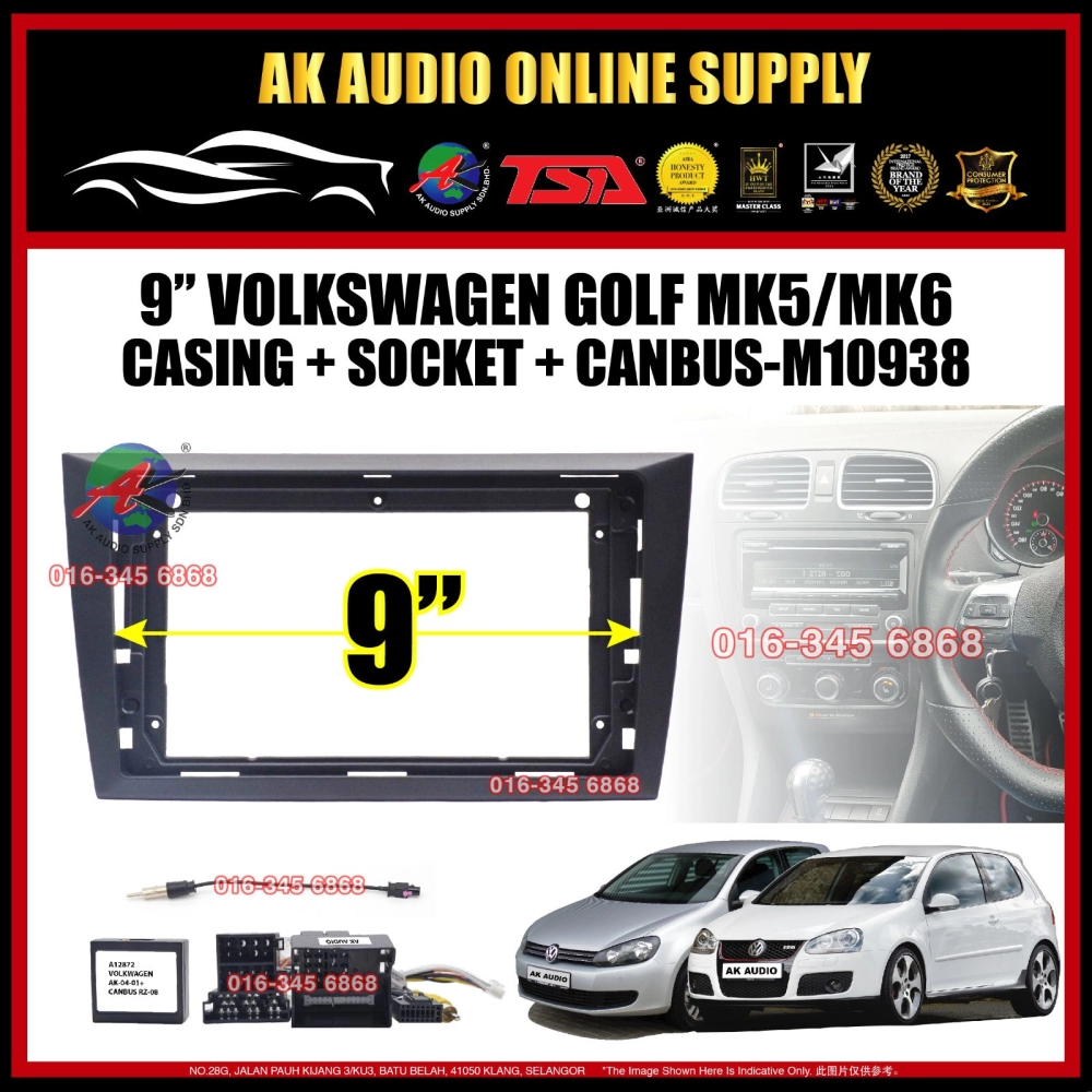 🎁Free AHD Camera🎁 8Ram + 128GB 4G Carplay◾TSA Volkswagen Golf MK5 / MK6 2009 -2012 Android  9'' inch TS10 Car Player