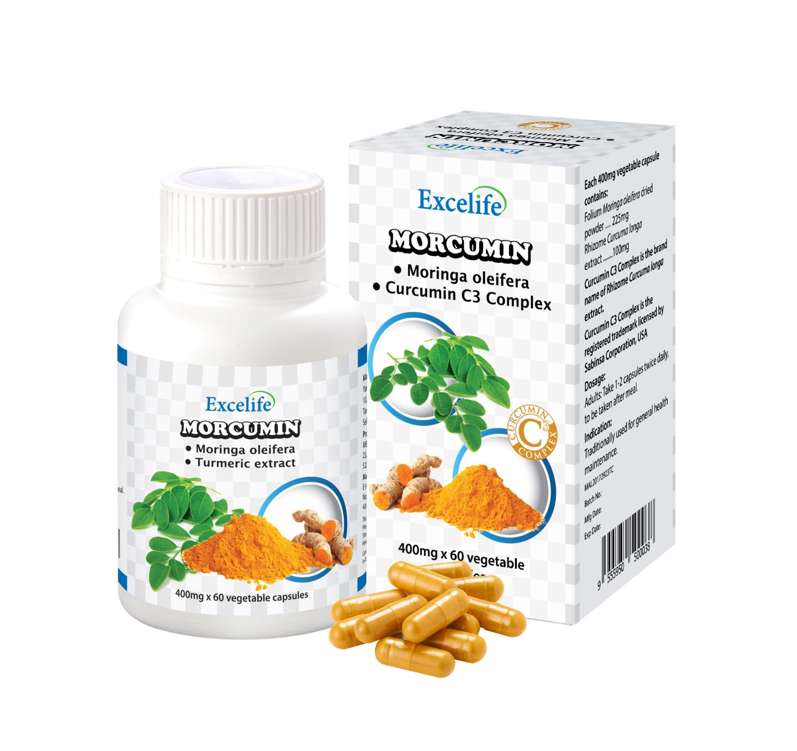 Excelife Morcumin | 1 Box 60 Capsules