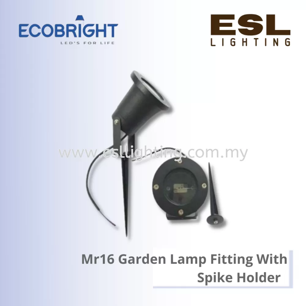 ECOBRIGHT MR16 Garden Lamp Fitting with Spike Holder - YW-8002