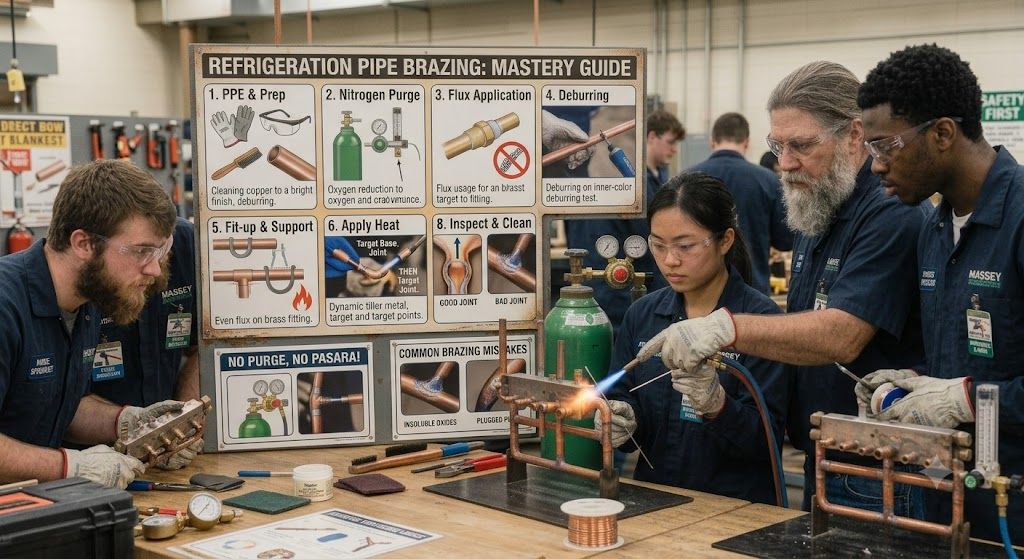 HVAC technician refrigeration brazing guide