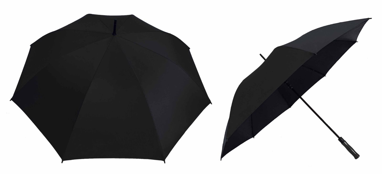 30" Black Coated Golf Umbrella (Full Fiber)